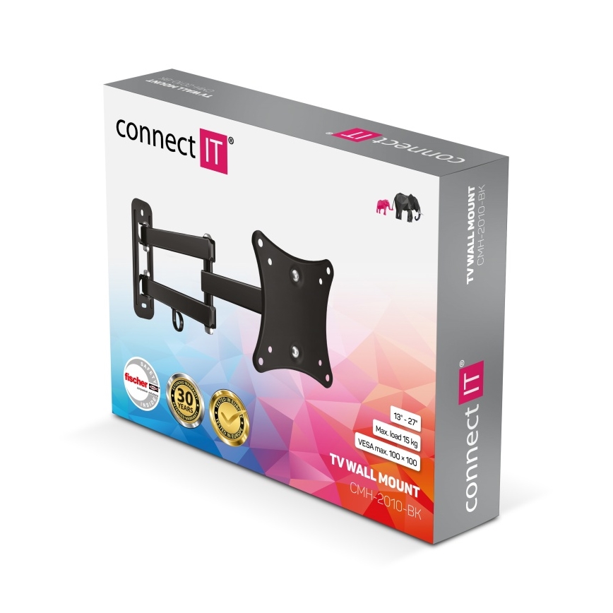 CONNECT IT CMH-2010-BK - Nástenný držiak pre TV 13-27” čierna