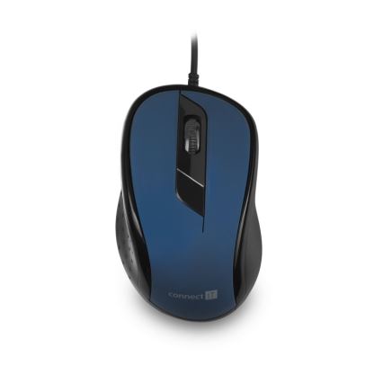 CONNECT IT CMO-1200-BL - Káblová myš 1000 DPI čierna/modrá