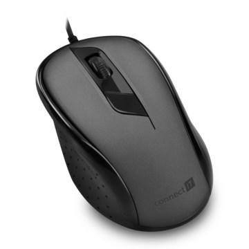 CONNECT IT CMO-1200-GY - Káblová myš 1000 DPI čierna/šedá