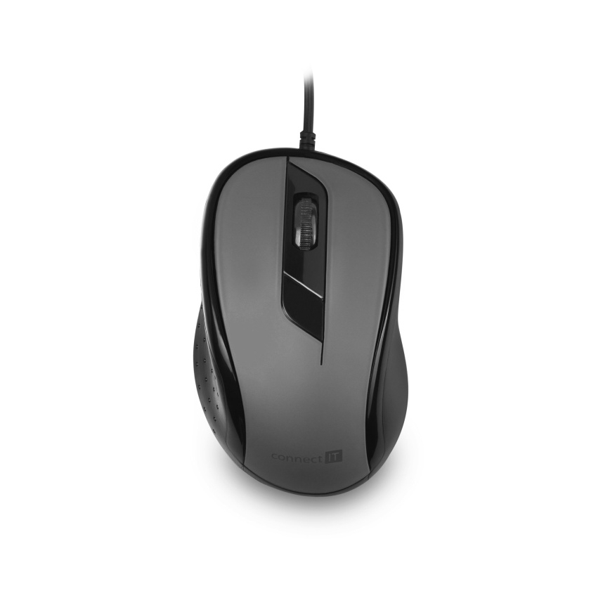 CONNECT IT CMO-1200-GY - Káblová myš 1000 DPI čierna/šedá