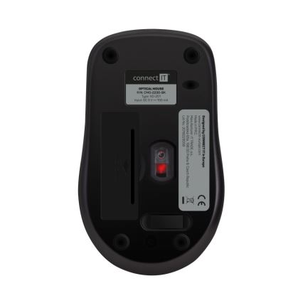 CONNECT IT CMO-2230-BK - Bezdrôtová tichá myš MUTE 1200 DPI 1xAA čierna