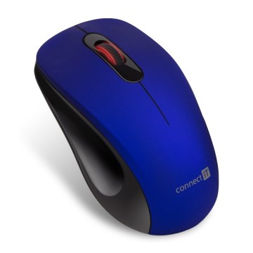 CONNECT IT CMO-2230-BL - Bezdrôtová tichá myš MUTE 1200 DPI 1xAA čierna/modrá