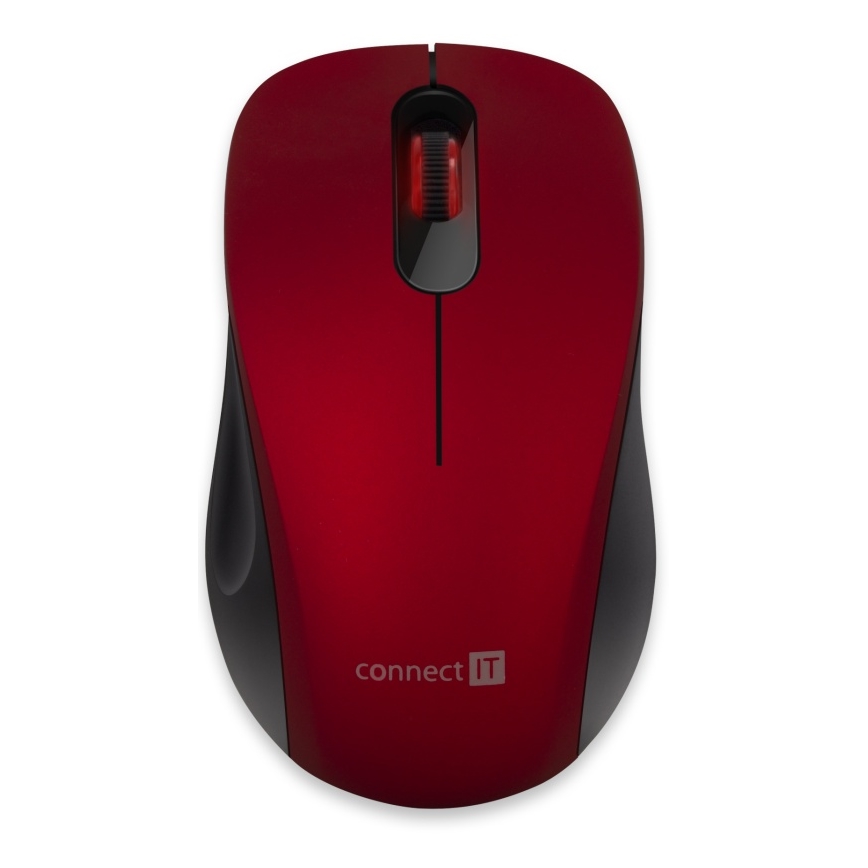 CONNECT IT CMO-2230-RD - Bezdrôtová tichá myš MUTE 1200 DPI 1xAA čierna/červená