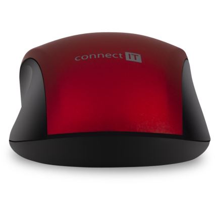 CONNECT IT CMO-2230-RD - Bezdrôtová tichá myš MUTE 1200 DPI 1xAA čierna/červená