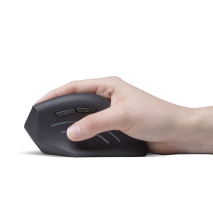 CONNECT IT CMO-2510-BK - Ergonomická bezdrôtová myš Verti Wireless 800/1200/1600 DPI 2xAAA čierna