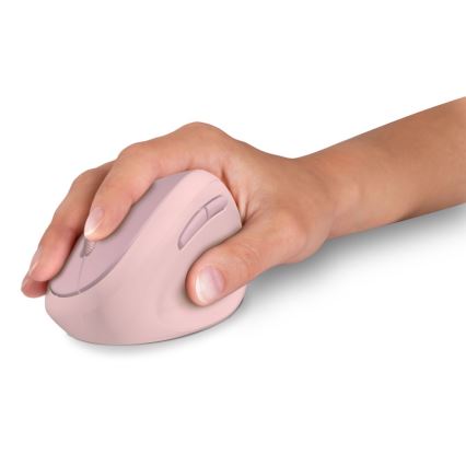 CONNECT IT CMO-2600-PK - Ergonomická bezdrôtová myš 800/1200/1600 DPI 1xAA ružová