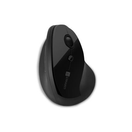CONNECT IT CMO-2700-BK - Ergonomická bezdrôtová myš 800/1200/1600 DPI 1xAA čierna
