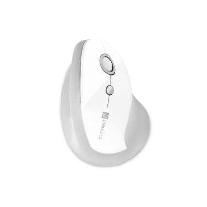 CONNECT IT CMO-2700-WH - Ergonomická bezdrôtová myš 800/1200/1600 DPI 1xAA biela