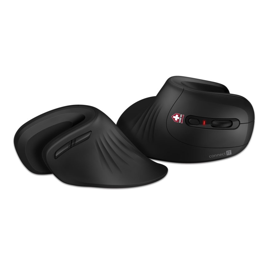 CONNECT IT CMO-2900-BK - Ergonomická bezdrôtová myš 800/1200/1600 DPI 1xAA čierna