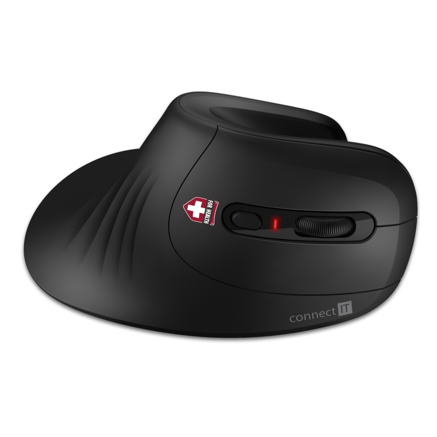 CONNECT IT CMO-2900-BK - Ergonomická bezdrôtová myš 800/1200/1600 DPI 1xAA čierna