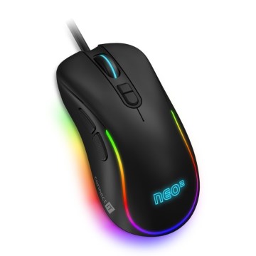 CONNECT IT CMO-3589-BK - LED RGB Káblová herná myš 200-7200 DPI čierna
