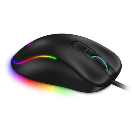 CONNECT IT CMO-3589-BK - LED RGB Káblová herná myš 200-7200 DPI čierna