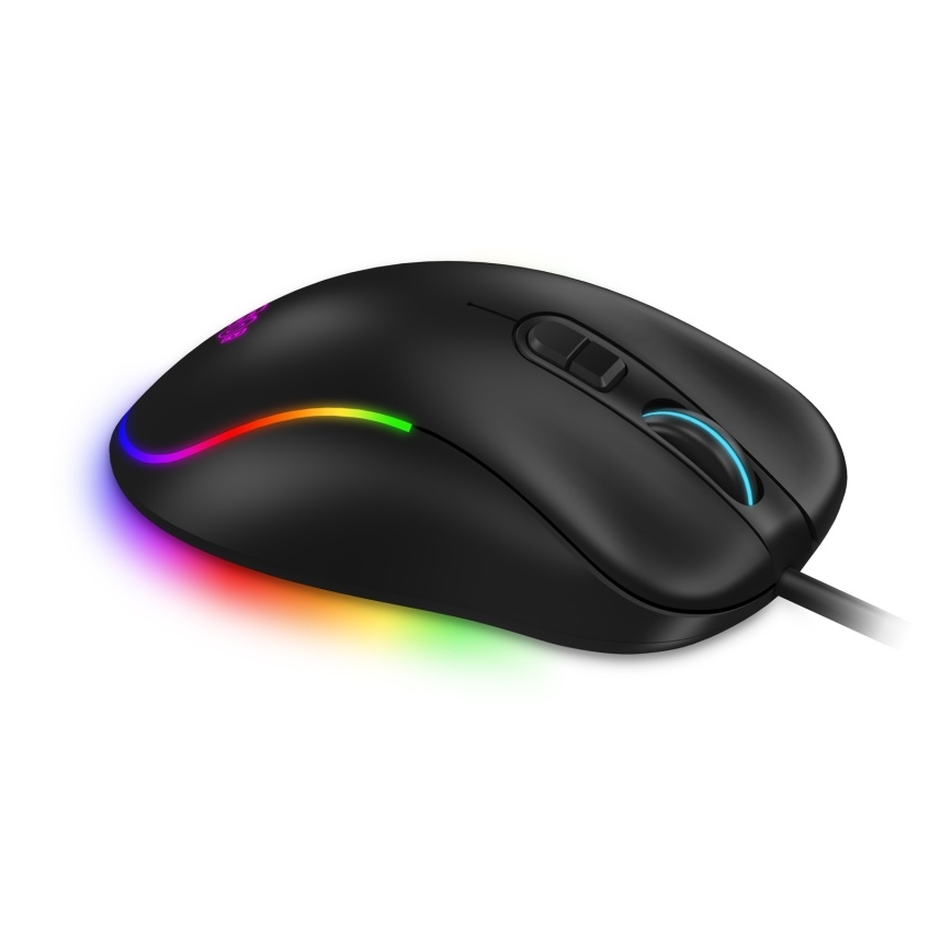 CONNECT IT CMO-3589-BK - LED RGB Káblová herná myš 200-7200 DPI čierna