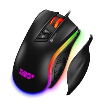 CONNECT IT CMO-3591-BK - LED RGB Káblová herná myš 500-7200 DPI čierna