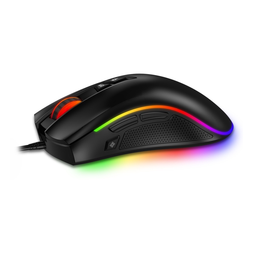 CONNECT IT CMO-3591-BK - LED RGB Káblová herná myš 500-7200 DPI čierna