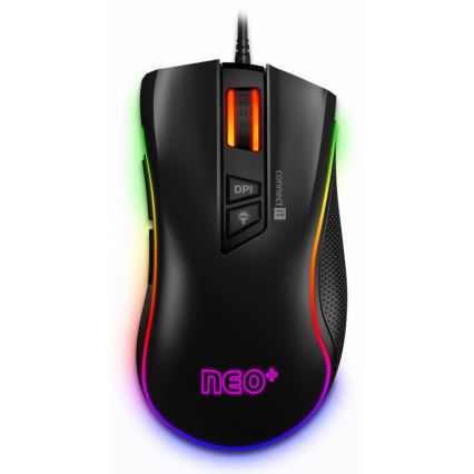 CONNECT IT CMO-3591-BK - LED RGB Káblová herná myš 500-7200 DPI čierna