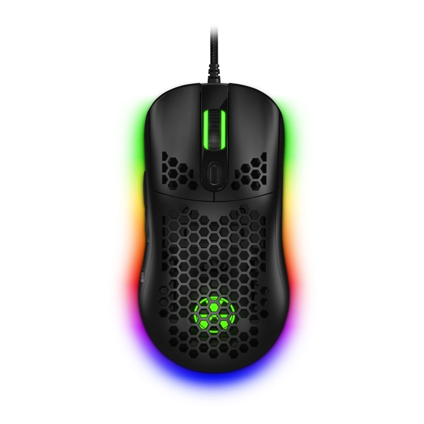 CONNECT IT CMO-5511-BK - LED RGB Káblová herná myš 200-12800 DPI čierna