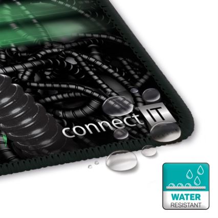 CONNECT IT CMP-1100-SM - Podložka pod myš 32x24,5 cm čierna/zelená