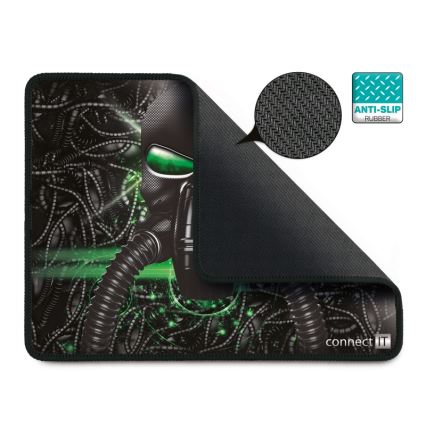 CONNECT IT CMP-1100-SM - Podložka pod myš 32x24,5 cm čierna/zelená
