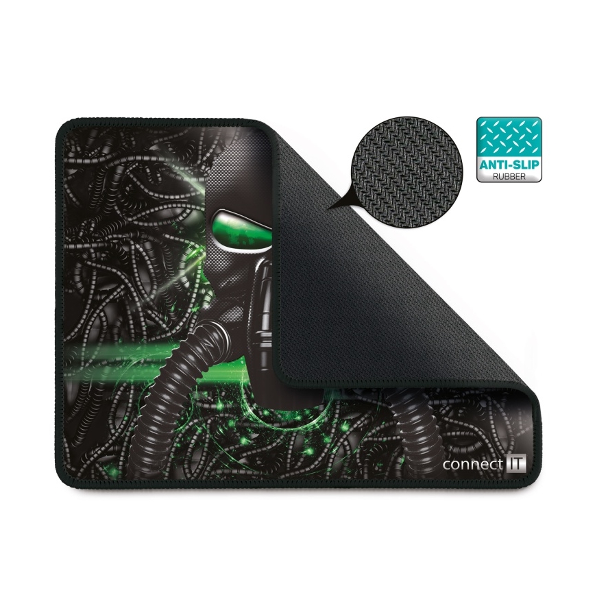 CONNECT IT CMP-1100-SM - Podložka pod myš 32x24,5 cm čierna/zelená