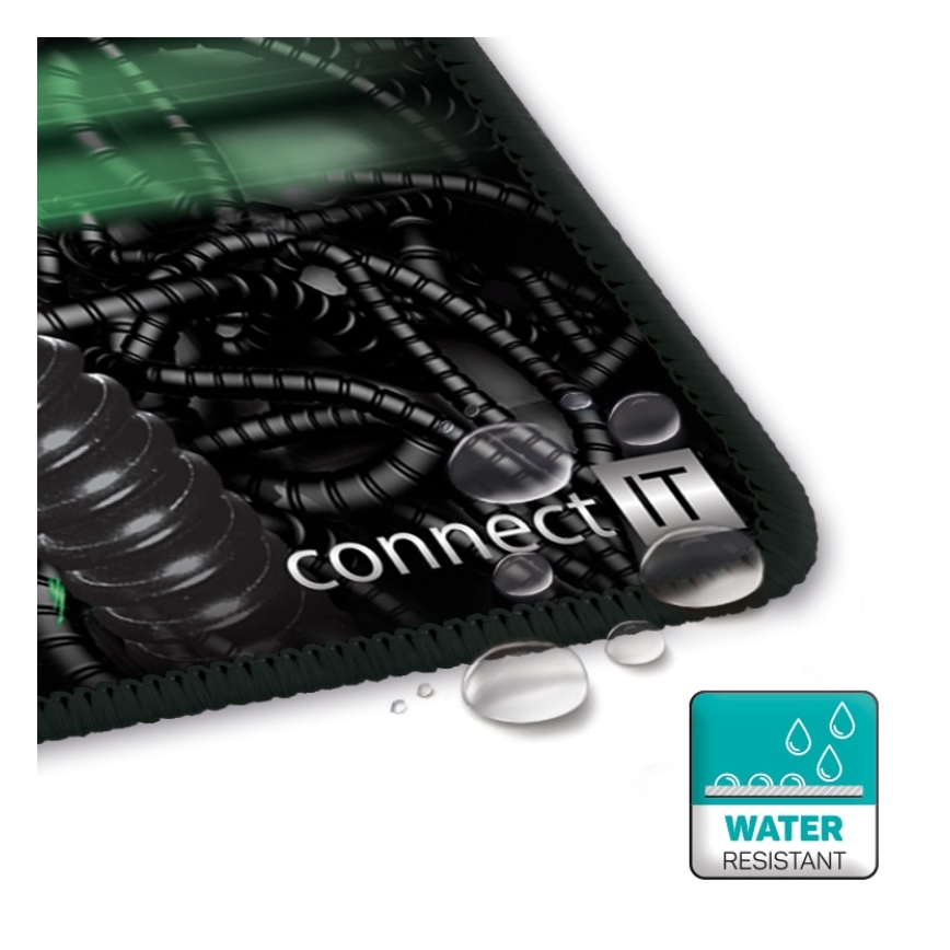 CONNECT IT CMP-1110-LG - Podložka pod klávesnicu a myš 88,6x24,5 cm čierna/zelená