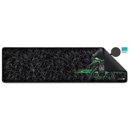 CONNECT IT CMP-1110-LG - Podložka pod klávesnicu a myš 88,6x24,5 cm čierna/zelená