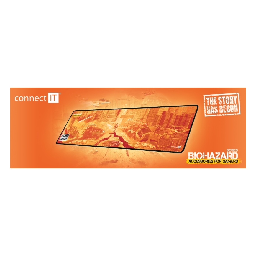 CONNECT IT CMP-1140-LG - Podložka pod klávesnicu a myš 88,6x24,5 cm oranžová