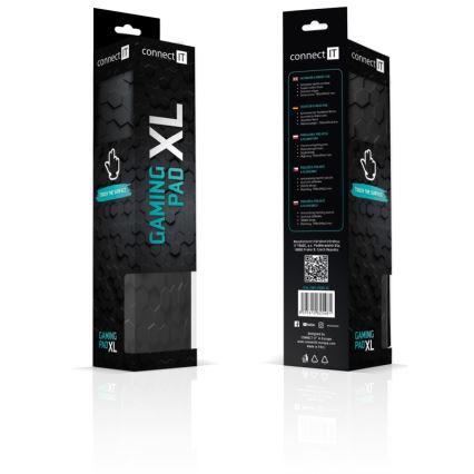 CONNECT IT CMP-2000-XL - Podložka pod klávesnicu a myš 79,5x34,5 cm čierna