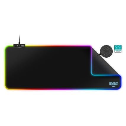 CONNECT IT CMP-3100-LG - LED RGB Herná podložka pod klávesnicu a myš 80x30 cm čierna
