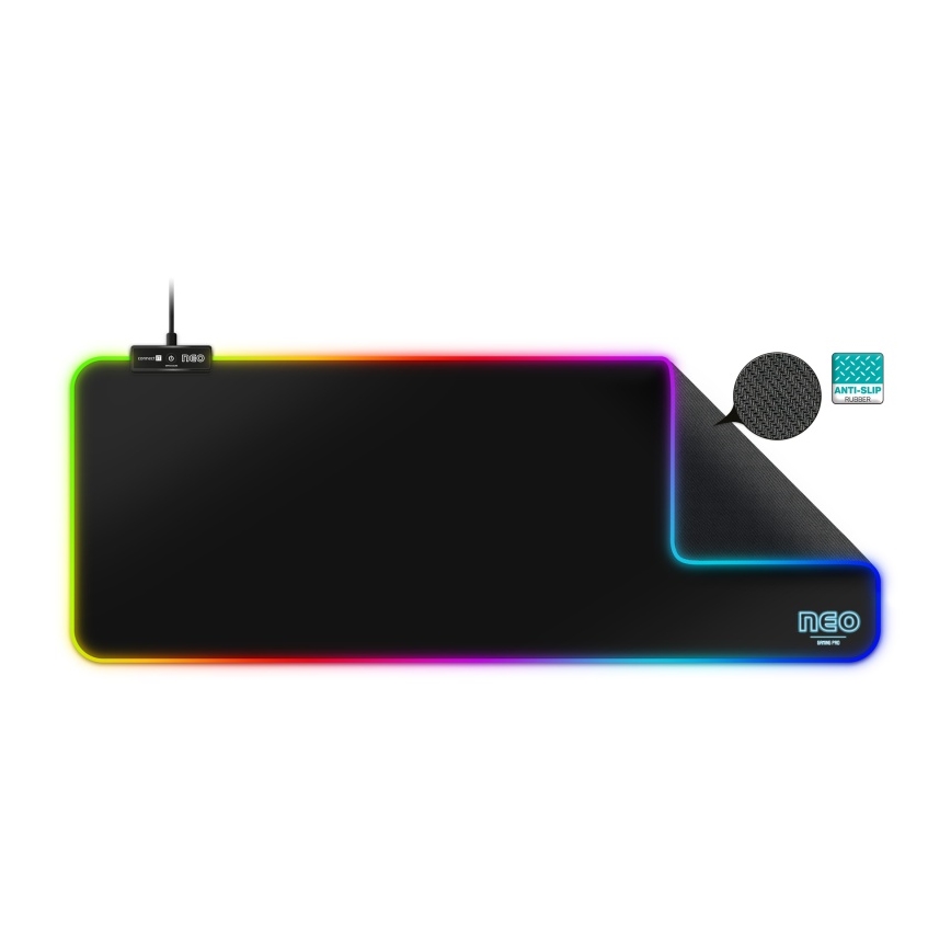 CONNECT IT CMP-3100-LG - LED RGB Herná podložka pod klávesnicu a myš 80x30 cm čierna
