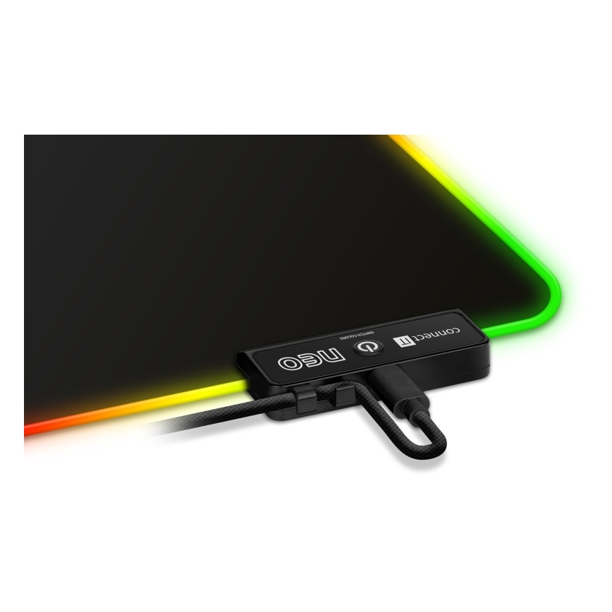 CONNECT IT CMP-3100-SM - LED RGB Herná podložka pod myš 32x24,5 cm čierna