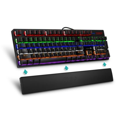 CONNECT IT CMP-3590-LG - Ergonomická podložka ku klávesnici čierna