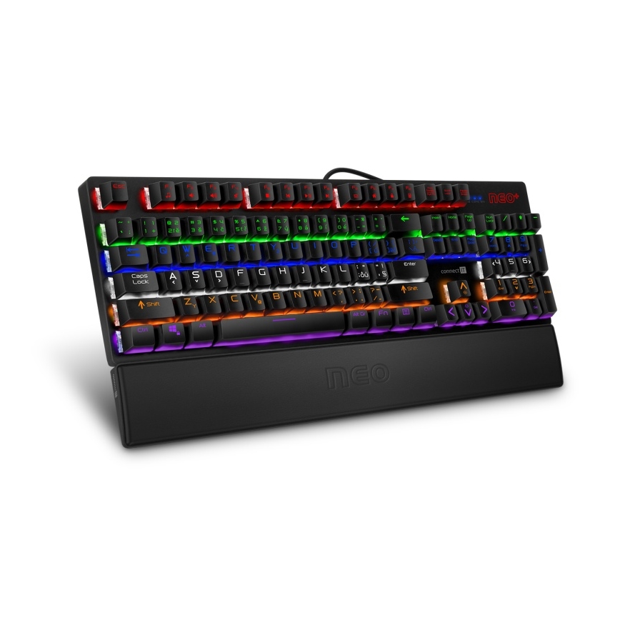 CONNECT IT CMP-3590-LG - Ergonomická podložka ku klávesnici čierna