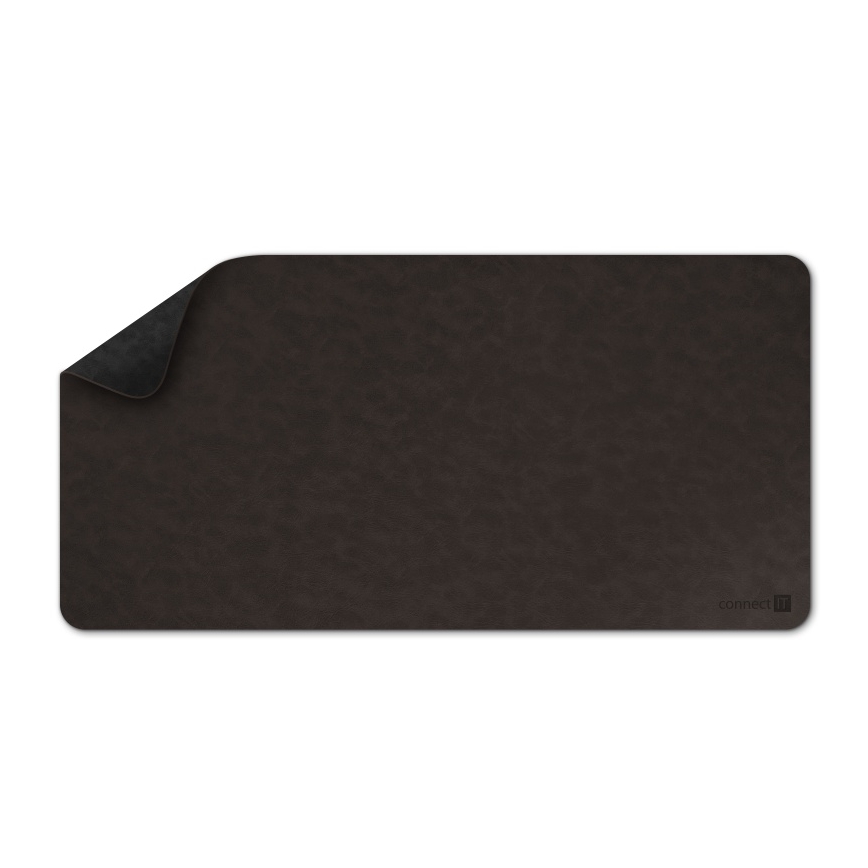 CONNECT IT CMP-4030-LG - Obojstranná podložka pod klávesnicu a myš 90x40 cm čierna/hnedá