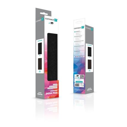 CONNECT IT CMP-4030-LG - Obojstranná podložka pod klávesnicu a myš 90x40 cm čierna/hnedá