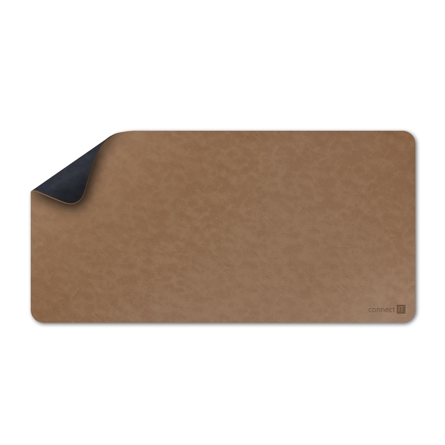 CONNECT IT CMP-4040-LG - Obojstranná podložka pod klávesnicu a myš 90x40 cm modrá/hnedá