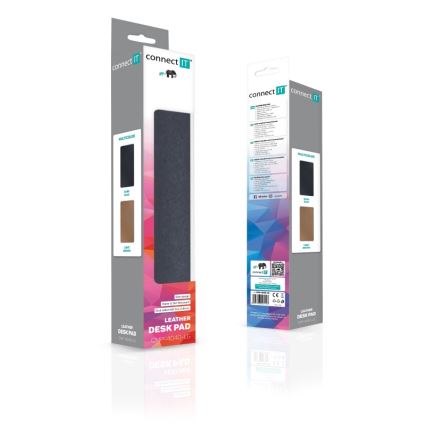 CONNECT IT CMP-4040-LG - Obojstranná podložka pod klávesnicu a myš 90x40 cm modrá/hnedá