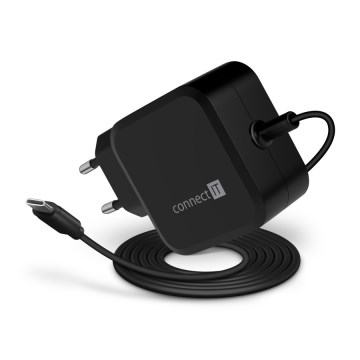 CONNECT IT CNP-1660-BK - Univerzálny napájací adaptér pre notebooky USB-C 67W