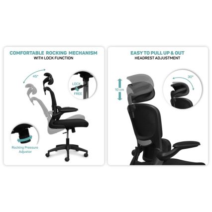 CONNECT IT COC-2500-BK - Kancelárska stolička ForHealth DeltaPro čierna