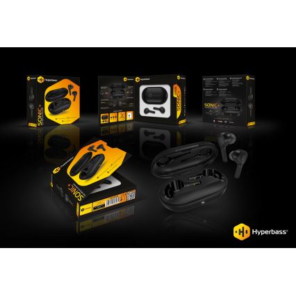 CONNECT IT HEP-5300-BK - Bezdrôtové slúchadlá s mikrofónom 300 mAh + 2x 35 mAh čierna