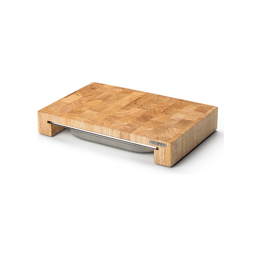 Continenta C4027 - Kuchynská doska na krájanie s misou 48x32,5 cm gumovník