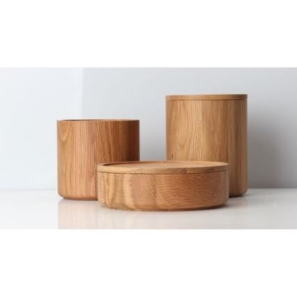 Continenta C4171 - Drevená dóza 19x6 cm dub