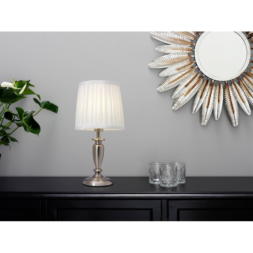Cottex - Stolová lampa INEB 1xE14/40W/230V strieborná