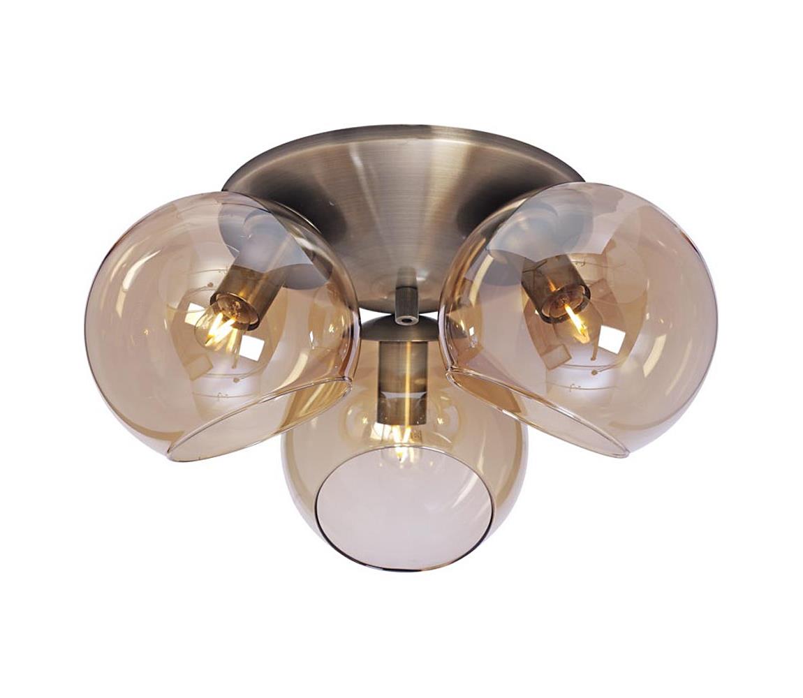 Cottex P2423AA - Stropné svietidlo CAPELLA 3xE14/40W/230V pr. 37 cm dymová/hnedá P2423AA