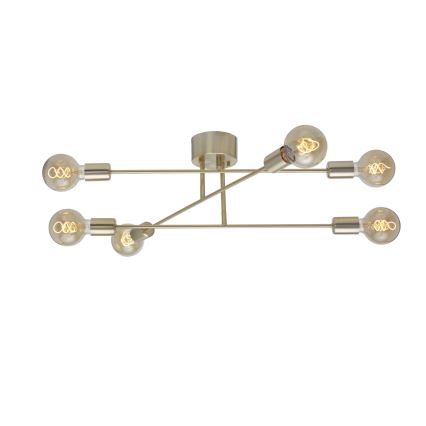 Cottex - Prisadený luster BATON 6xE27/60W/230V mosadz