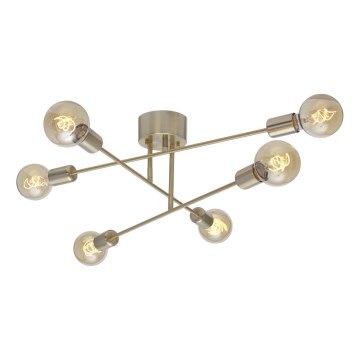 Cottex - Prisadený luster BATON 6xE27/60W/230V mosadz