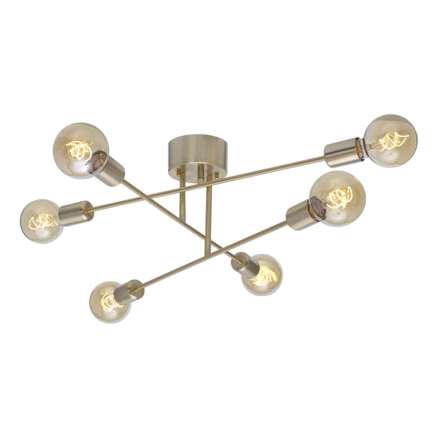 Cottex - Prisadený luster BATON 6xE27/60W/230V mosadz