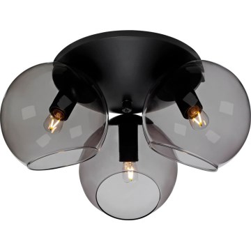 Cottex - Stropné svietidlo CAPELLA 3xE14/40W/230V pr. 37 cm dymové/čierne