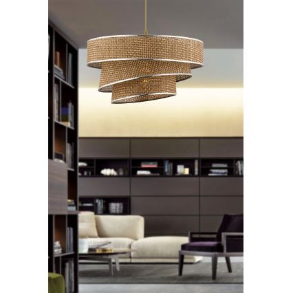 COUPER 1xE27/60W/230V hnedý/lesklý chróm