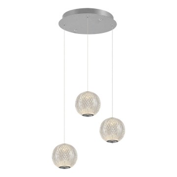 CREMONA LED Závesné svietidlo 3xLED/5W/230V 3000K Matt Chrome